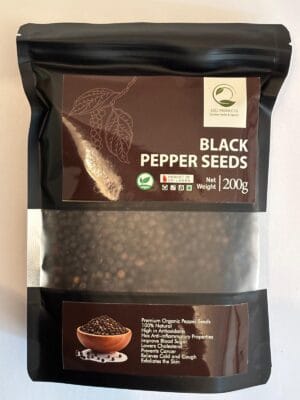 Premium Black Pepper Seeds (200g) – Ceylon Whole Peppercorns from Sri Lanka
